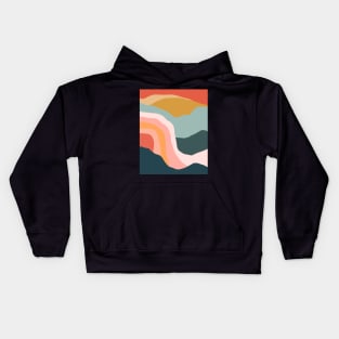 Minimal Landscape #9 - Retro Art Print Kids Hoodie